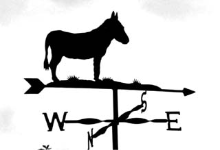 Donkey weathervane