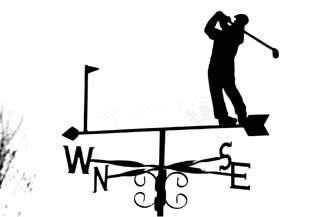 Golfer weathervane