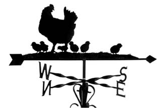 Hen and chicks Weathervanes, Wind Vanes, Dorset Weathervanes