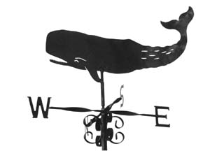 Whale weathervane